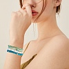 7Pcs 7 Style Handmade Polymer Clay Heishi Surfer Stretch Bracelets Set BJEW-SW00073-03-3