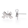 Brass Stud Earring Findings KK-S360-174P-3