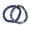 Natural Lapis Lazuli Round Beaded Stretch Bracelets GG-CBA12F1-02A-09-4