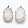 Natural Quartz Pendants G-P383-09G-2