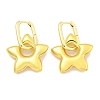Star Brass Hoop Earrings for Women EJEW-U057-06C-01G-4