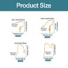 40Pcs 4 Styles 304 Stainless Steel Earring Hooks STAS-TADJ0001-05G-3