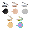 10Pcs 5 Colors 304 Stainless Steel Cuff Earrings EJEW-HS0001-34A-1