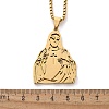 304 Stainless Steel Religion Pendant Necklaces NJEW-Z058-05G-5