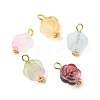 Two Tone Spray Painted Transparent Acrylic Pendants PALLOY-JF01835-01-1