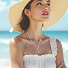 3Pcs Faux Suede Macrame Pouch  Pendant Necklaces NJEW-TAC0052-01-7