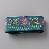 Ethnic Style Polyester Embroidery Flower Ribbon OCOR-WH0093-37B-1
