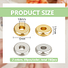 2 Colors Brass Flat Round Spacer Beads KK-BC0014-21B-2