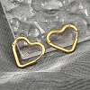 PVD Vacuum Plating 201 Stainless Steel Heart Hoop Earrings EJEW-Q002-03G-3