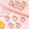 10Pcs Transparent Acrylic Pendants MACR-FS0002-08B-8