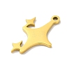 5Pcs 201 Stainless Steel Pendants LS-STAS-Z068-04G-2