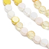 Gradient Color Electroplate Glass Bead Strands X1-GLAA-E042-03B-3