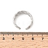 5Pcs 304 Stainless Steel Open Cuff Rings for Women RJEW-K313-08P-5