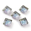 Embossed Glass Rhinestone Pendants GLAA-J101-03A-001VL-1