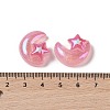Glitter Plated Resin Cabochons RESI-H163-05B-3
