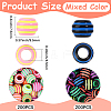 400Pcs 2 Colors Spray Painted Acrylic European Beads SACR-PA0001-28-2