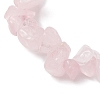 Natural Rose Quartz Chip Beaded Stretch Bracelets BJEW-JB11133-05-4