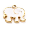 Golden Brass Enamel Pendants KK-P197-08C-G-1