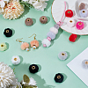 96Pcs 12 Colors Velvet Imitation Rabbit Fur European Beads FIND-SC0013-79-3