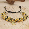 18K Gold Plated Brass Beaded Braided Bead Bracelets VH4974-6-2