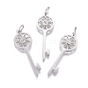 316 Surgical Stainless Steel Pendants STAS-L242-06P-1