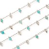 3.28 Feet Handmade Faceted Natural Amazonite Beaded Chains X-CHC-E021-02H-P-2