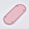 PU Leather Oval Long Bottom for Knitting Bag FIND-WH0043-57C-1