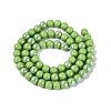 Electroplate Opaque Glass Beads Strands EGLA-Q132-6MM-01C-16-2