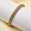 Braided 304 Stainless Steel Cuff Bangles for Women BJEW-A067-07G-3