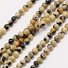 Natural Gemstone Dalmatian Jasper Round Beads Strands X-G-A130-3mm-20-1