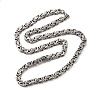 202 Stainless Steel Byzantine Chain Necklaces STAS-A100-02P-2