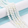 Electroplate Opaque Solid Color Glass Beads Strands X1-EGLA-A034-P4mm-L17-5