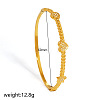 304 Stainless Steel Crystal Rhinestone Hinged Bangles WG78C60-02-1