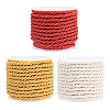 3 Rolls 3 Colors Round Polyester Cord OCOR-TA0003-88A-3