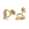 Ion Plating(IP) 304 Stainless Steel Stud Earring Findings STAS-I206-60G-2