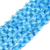 Transparent Glass Beads Strands GLAA-Q118-01A-B04-1