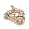 Brass Micro Clear Cubic Zirconia Charms ZIRC-F120-084G-1