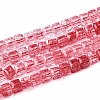 Crackle Transparent Glass Beads Strands X1-GLAA-N062-6mm-09-1