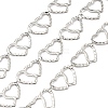 304 Stainless Steel Heart Link Chains CHS-E031-04P-1