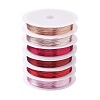 6 Rolls 6 Colors Round Copper Wire Set for Jewelry Making CWIR-NH0001-03B-0.4mm-1