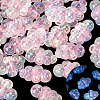 35Pcs UV Plating Rainbow Iridescent Acrylic Beads PACR-PA0001-23A-1