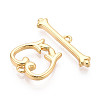 Brass Toggle Clasps KK-T077-03G-3