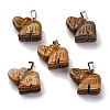 Natural Picture Jasper Pendants G-B127-05P-09-2