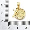 Rack Plating Brass Micro Pave Cubic Zirconia Pendants KK-K401-74G-3