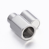 Smooth 304 Stainless Steel Magnetic Clasps with Glue-in Ends STAS-H402-63P-5mm-2