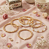 Imitation Pearl & Acrylic Round Beaded Stretch Bracelet Sets KE7812-2