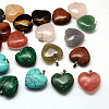 Heart Natural & Synthetic Mixed Stone Pendants G-Q355-M-1