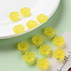 Transparent Frosted Acrylic Bead Caps MACR-S371-04A-717-6