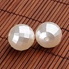 Faceted Round Acrylic Imitation Pearl Beads OACR-O002-3478-2