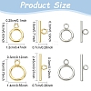 20 Sets 2 Colors 304 Stainless Steel Toggle Clasps STAS-YW0003-08B-3